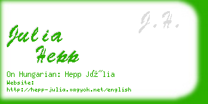 julia hepp business card